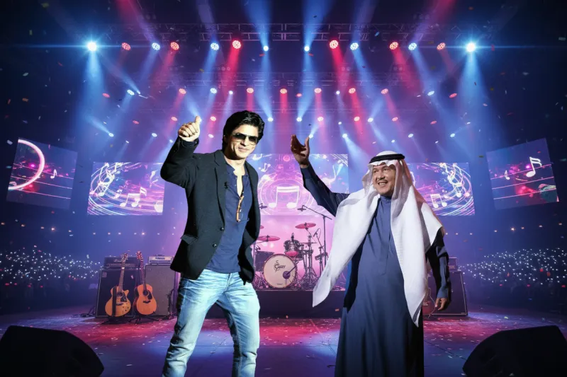 قمة فنية تجمع محمد عبده وشاروخان في كواليس Joy Forum