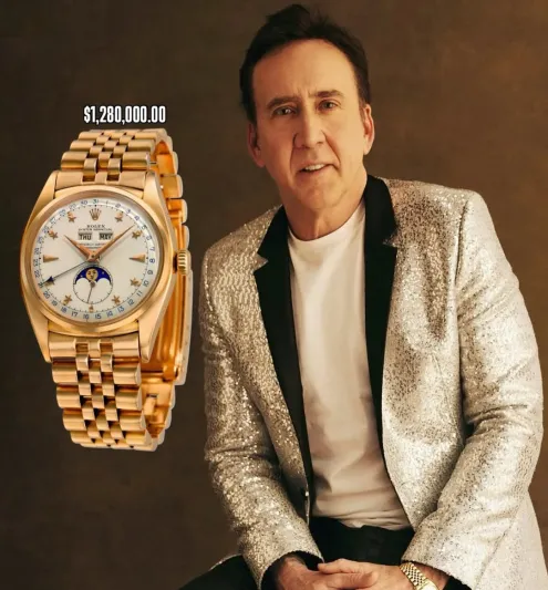 تحفة نادرة: نيكولاس كيدج يتألق بـ روليكس Moonphase 6062