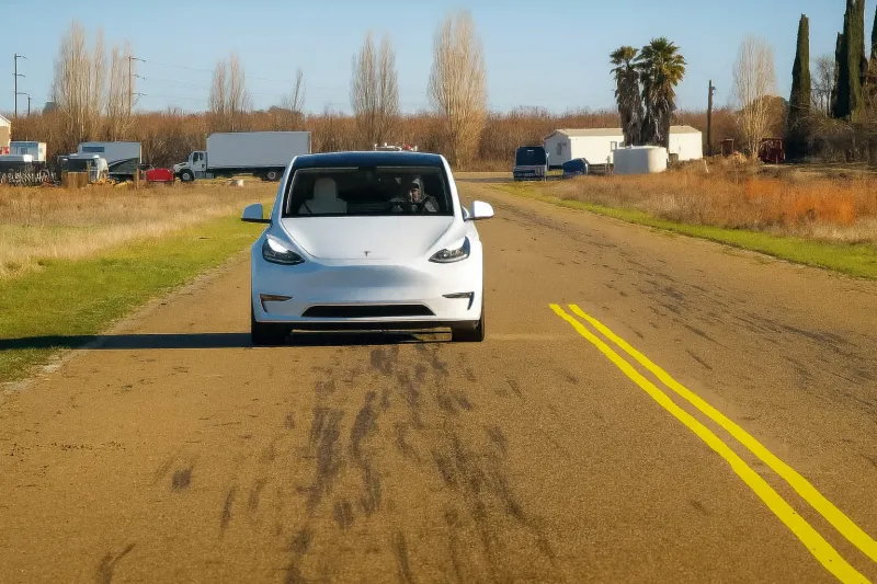 حين اصطدمت تسلا بالخيال.. جدار كرتوني يكشف حدود القيادة الذاتية (فيديو)