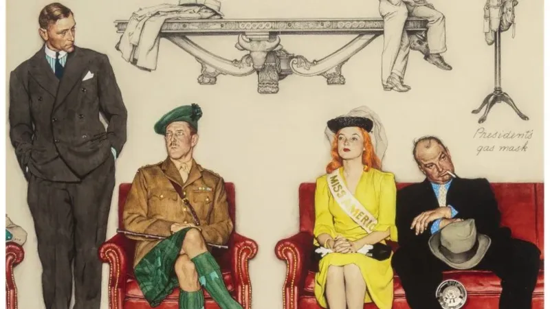 لوحة نورمان روكويل الشهيرة من البيت الأبيض تُطرح في مزاد علني