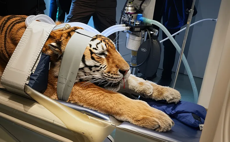 نمور وفهود على سرير الأشعة.. يوم طبي غير مسبوق في كينت (صور)