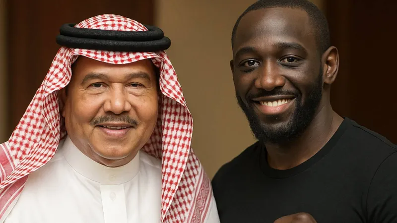 موسم الرياض يكتب التاريخ: محمد عبده يلتقي بطل الملاكمة كروفورد (فيديو)