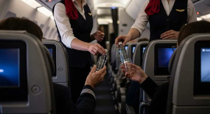 مضيفة طيران تكشف عن سر تقديم الماء للركاب في الطائرة بشكل سري!