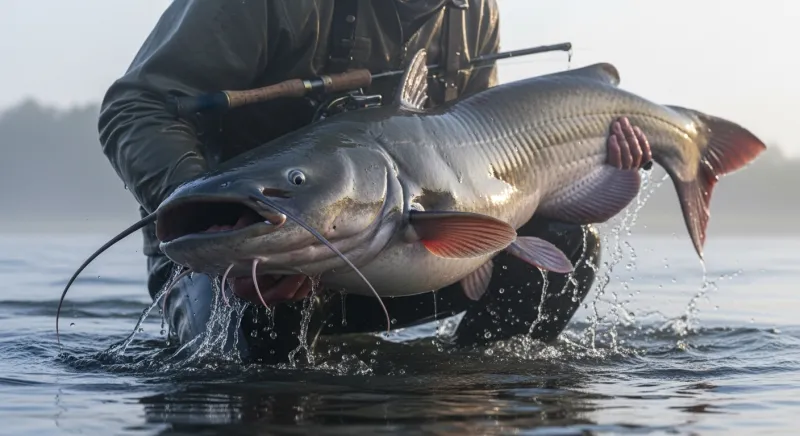 بعد معركة استمرت 30 دقيقة.. صياد بريطاني يصطاد سمكة سلور عملاقة بوزن 100 كجم في إسبانيا