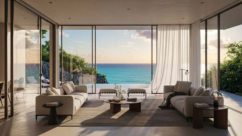 بنتهاوس كاريبي عصري على جرف صخري للبيع مقابل مبلغ هائل