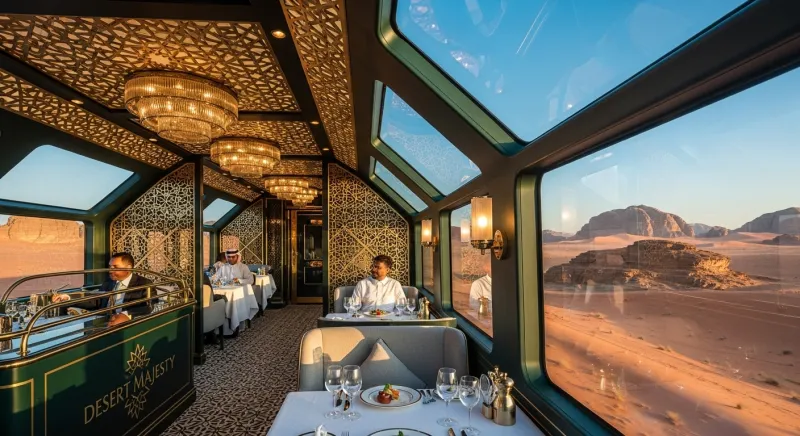 السعودية تكشف عن حلم الصحراء.. أول قطار فاخر بخمس نجوم في الشرق الأوسط