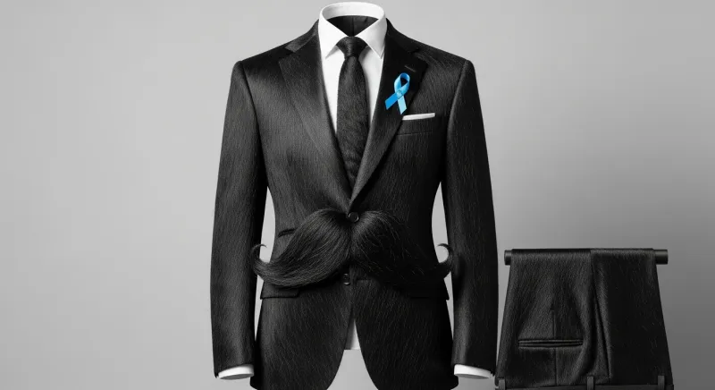 أول بدلة مصنوعة من شعر الشارب تبرز رسالة ملهمة عن صحة الرجال