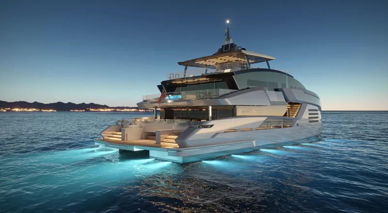 يخت CAT 110: تجربة بحرية استثنائية مع مسابح وجاكوزي وشرفة خاصة