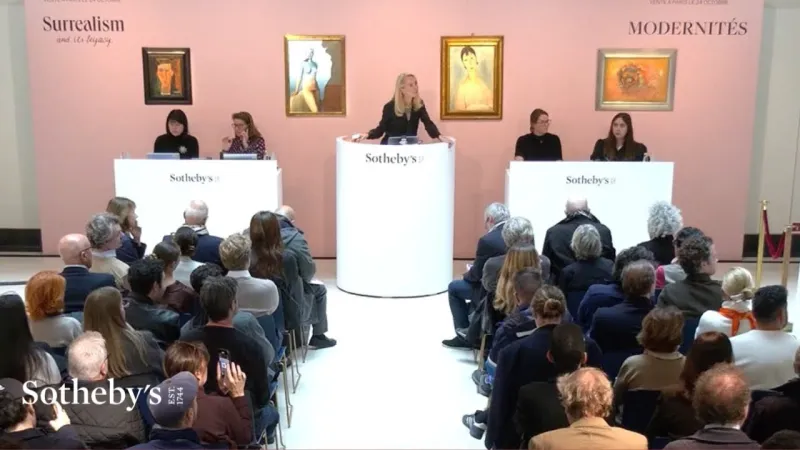 لوحة رينيه ماغريت "السحر الأسود" تُسجل رقمًا قياسيًا في باريس  (فيديو) 