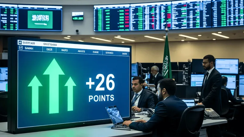 مؤشر "تاسي" يسجل مكاسب بـ 26 نقطة وسط تداولات نشطة