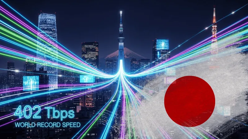 اليابان تحطم الرقم القياسي في سرعة الإنترنت بـ402 تيرابت في الثانية