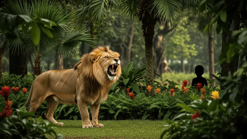 أسد يهاجم طفلًا في تايلاند بعد فراره من صاحبه