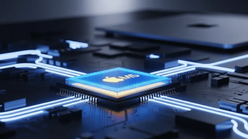 آبل تستعد لإطلاق شريحة M5: أداء أقوى وأجهزة ماك جديدة في 2025–2026