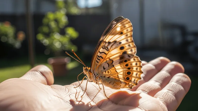 فراشة تحظى بفرصة ثانية للطيران بعد عملية زرع جناح