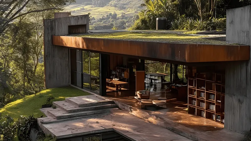 في قلب الأدغال.. المنزل الوحشي في كولومبيا يذيب الحدود بين الطبيعة والعمارة