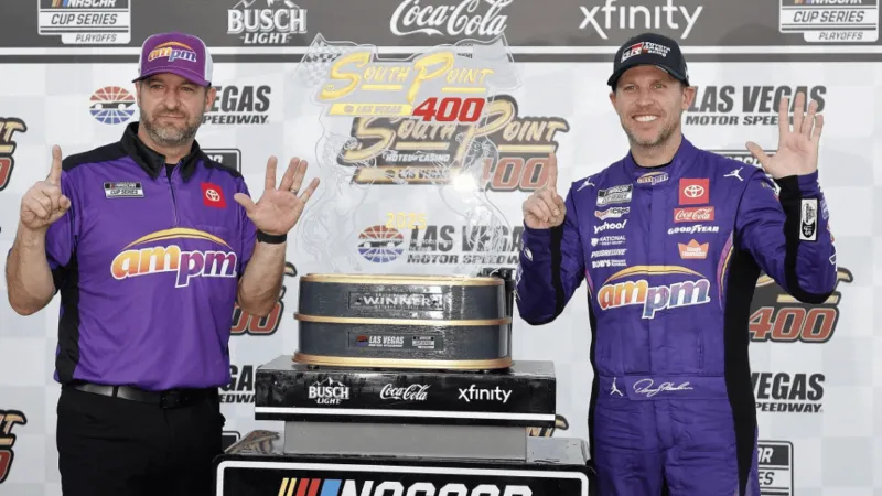 بدموع الفرح.. هاملين يحسم سباق لاس فيغاس ويتأهل لتصفيات ناسكار