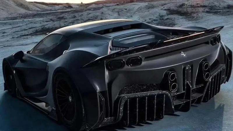 فيراري SF90 تتحول إلى أيقونة سوداء مهيبة