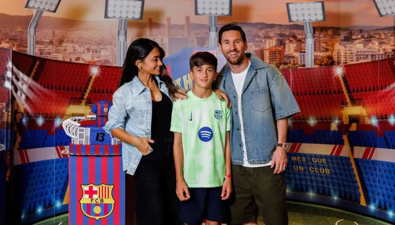 تياغو ميسي يحتفل على طريقة والده... برشلونة حاضر في كل التفاصيل!