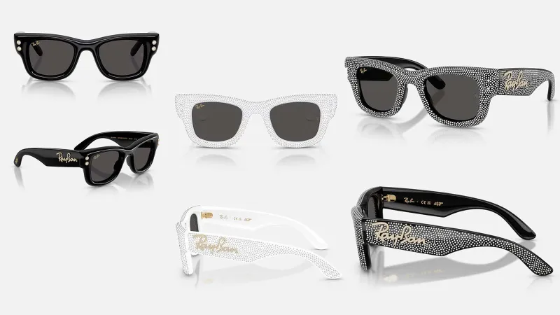 نظارات Ray-Ban تلمع بالألماس في تعاون فاخر مع آيساب روكي