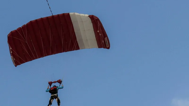 رقم قياسي عالمي في القفز بالمظلات فوق بحيرة ويلز بفلوريدا (فيديو)