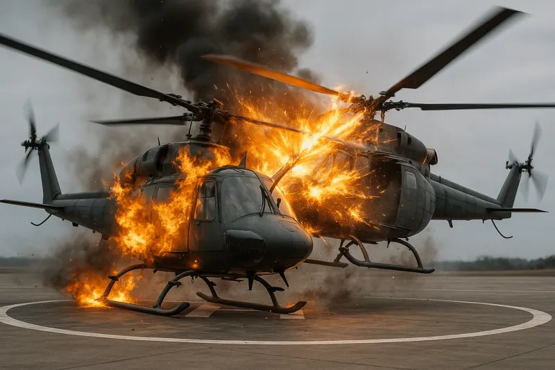 مقاطع فيديو جديدة تكشف لحظة اصطدام طائرتي هليكوبتر في حادث كوينزلاند الشهير