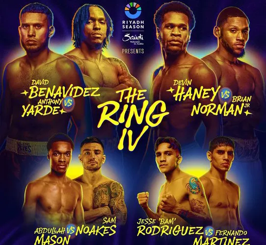 أسعار التذاكر ومواعيد النزالات في بطولة The Ring IV بالرياض (فيديو)