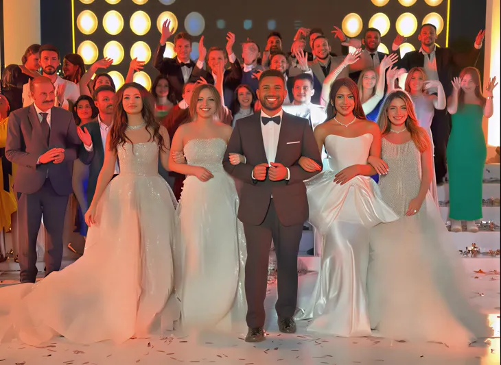 أحمد سعد يثير الجدل بفيديو "شرع ربّنا" مع أربع عرائس (فيديو)