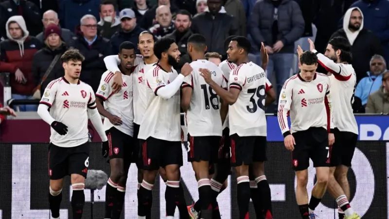 ليفربول ينتصر بدون صلاح… فوز ثمين على وست هام يعيد الأمل للريدز (فيديو) 