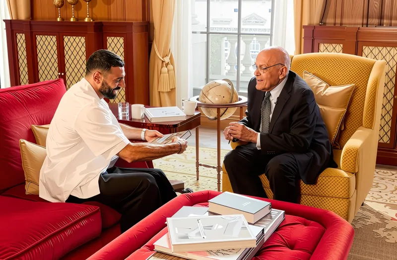 ساعة ريتشارد ميل تخطف الأنظار في لقاء محمد صلاح ومجدي يعقوب