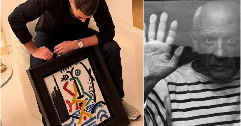 كريم بنزيما يقتني لوحة لفنان عالمي أثناء زيارته إلى متحف اللوفر.. من هو وكم بلغ سعرها؟