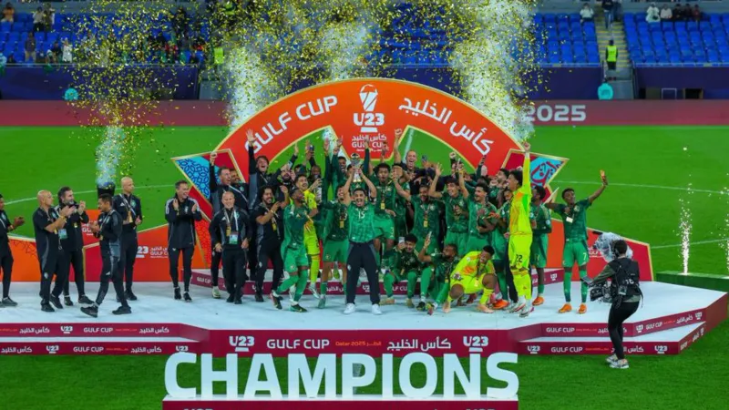 ثنائية سعودية تكتب التاريخ.. الأخضر الأولمبي يحقق لقب كأس الخليج لأول مرة (فيديو)