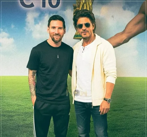 شاروخان وميسي يشعلان كولكاتا بلحظة تاريخية نادرة