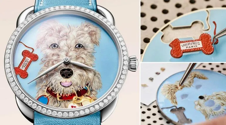كلاب على الميناء.. Hermès تقدم ساعات فنية استثنائية تتجاوز قيمتها 100 ألف دولار