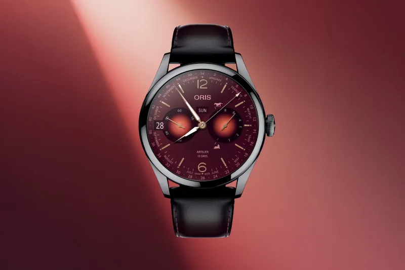 ساعة Oris الجديدة.. قرص أحمر فاخر واحتياطي طاقة 10 أيام