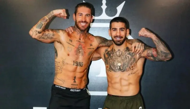 الرياضة تجمعهم.. إيليا توبوريا يتدرب مع أسطورة ريال مدريد سيرجيو راموس (فيديو)