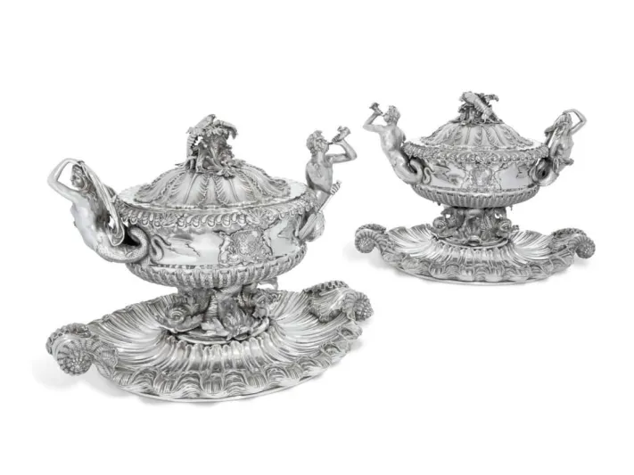 عرض أواني فضية ملكية تحمل تاريخ النبلاء البريطانيين.. كم يبلغ سعرها؟