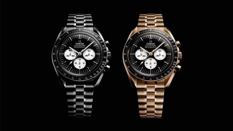 Speedmaster Moonwatch من Omega لقراءة الوقت بالأبيض والأسود