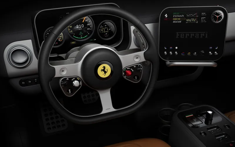 مقصورة Luce الكهربائية من فيراري: مزيج من اللمسات الكلاسيكية والتقنية المعاصرة