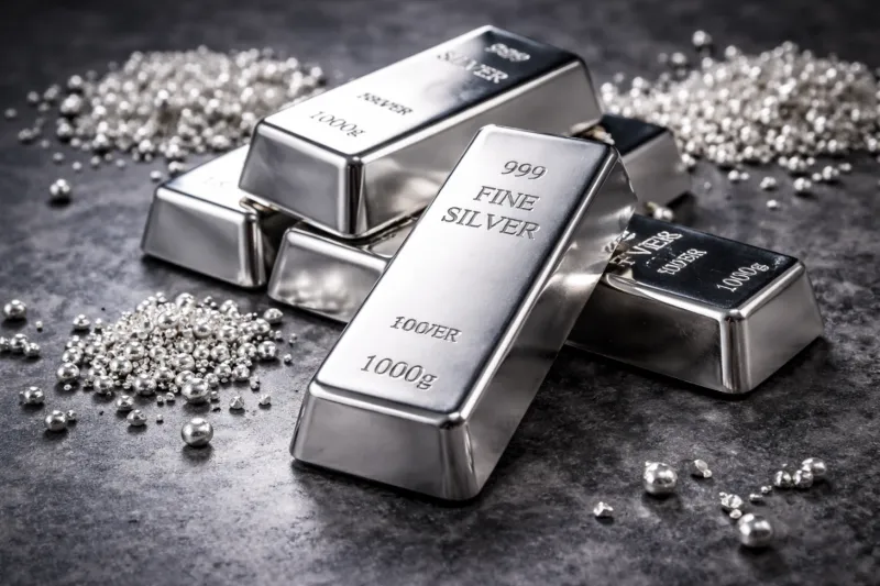 أسعار الفضة تتأثر بالهبوط العالمي: تفاصيل التراجع في السوق السعودي اليوم