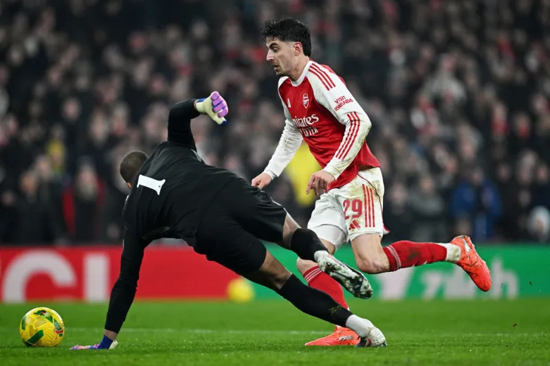 ملخص وأهداف مباراة أرسنال وتشيلسي.. هافيرتز يقود المدفعجية لنهائي كأس الرابطة