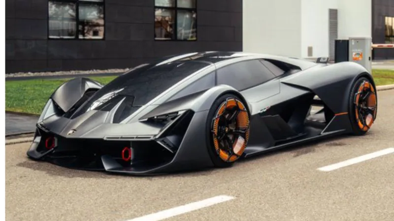 بمحركات داخل العجلات.. سيارة "لامبورغيني تيرزو ميلينيو" بهيكل ذكي يخزن الطاقة