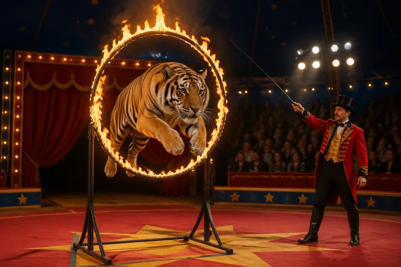 هذه النصيحة منعت وقوع كارثة بعد هروب نمر من السيرك في روسيا (فيديو)