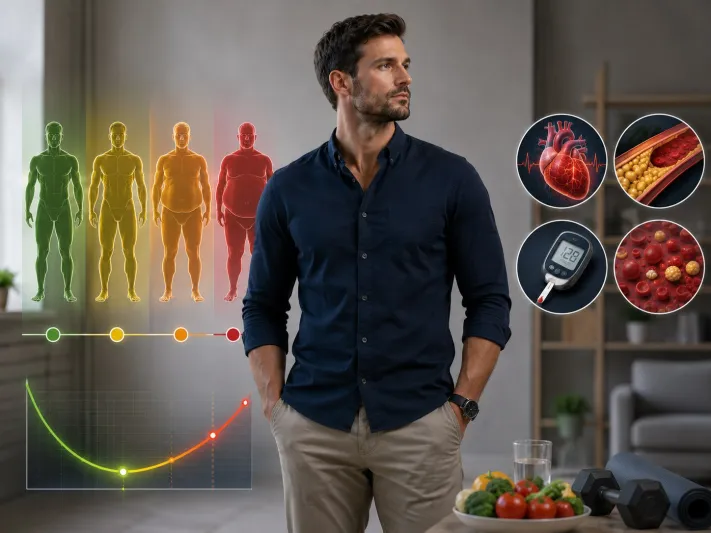 كم يجب أن تبلغ نسبة الدهون في جسم الرجل؟ 