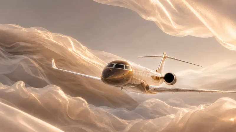 غرزة في كبد السماء.. إيلي صعب يُلبس أسرع طائرات Bombardier ثوب الهوت كوتور