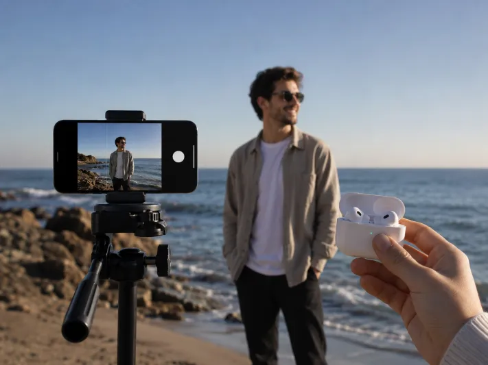 هل يمكن التحكم بكاميرا آيفون عبر AirPods؟