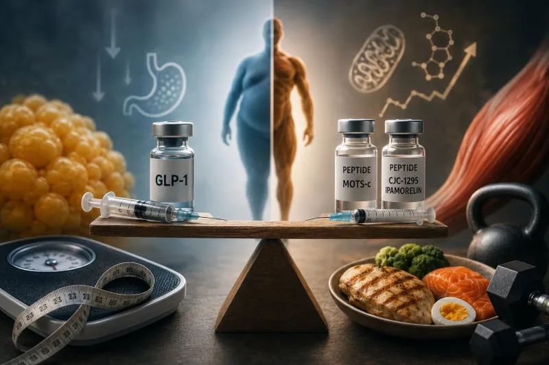 بين حقن التخسيس GLP-1 وحقن الببتيدات: أيهما أفضل لخسارة الوزن دون العضلات؟