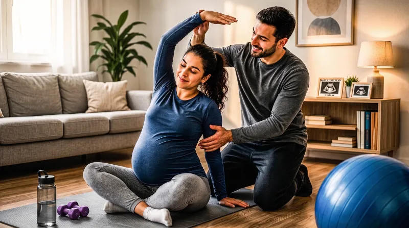5 تمارين آمنة خلال فترة الحمل.. فوائد تتجاوز الدعم النفسي