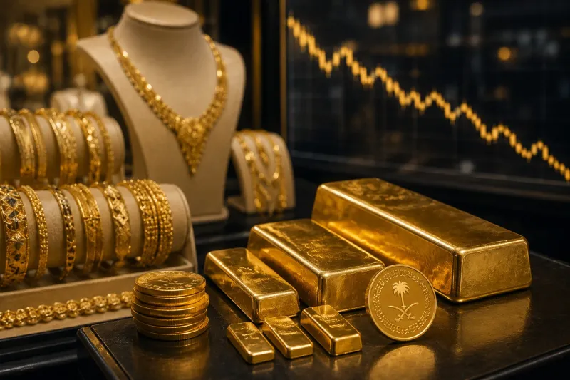 انخفاض أسعار الذهب في السعودية اليوم الخميس