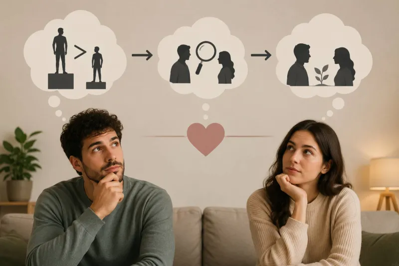 هل تقارن نفسك شريك حياتك؟ إليك كيف يتغير هدفك من المقارنة مع نضج العلاقة