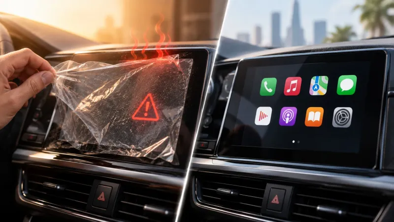 طبقة الحماية على شاشة CarPlay: متى تزيلها ومتى تتركها؟